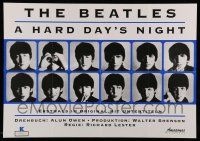 3x037 HARD DAY'S NIGHT Swiss R80s image of The Beatles in their first film, rock & roll classic!