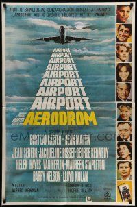 3x643 AIRPORT Yugoslavian 25x38 '70 Lancaster, Dean Martin, Jacqueline Bisset, Jean Seberg & more!
