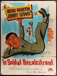 3y656 AT WAR WITH THE ARMY French 1p R60s different art of wacky Jerry Lewis by Boris Grinsson!