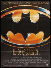 3y662 BATMAN French 1p '89 DC Comics, directed by Tim Burton, cool image of the bat logo!