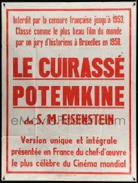 3y664 BATTLESHIP POTEMKIN French 1p R50s Sergei Eisenstein's early Russian war classic!