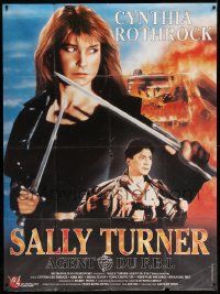 3y671 BEYOND THE LAW French 1p '89 Cynthia Rothrock billed as Sally Turner, FBI agent!
