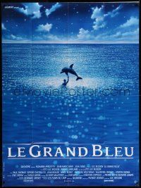 3y672 BIG BLUE French 1p '88 Luc Besson's Le Grand Bleu, cool image dolphin in ocean!