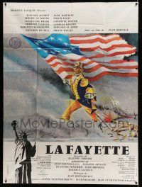 3y818 LAFAYETTE French 1p '63 biography of the American Revolutionary War hero, great Hurel art!