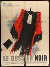 3y823 LE DOSSIER NOIR French 1p '55 Andre Cayatte's movie of small town corruption, cool art!