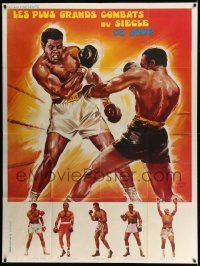 3y832 LES PLUS GRANDS COMBATS DU SIECLE French 1p '60s Belinsky art of Cassius Clay & boxing greats