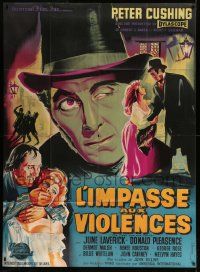3y851 MANIA French 1p '60 The Flesh and the Fiends, different Belinsky art of Peter Cushing!