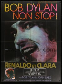 3y912 RENALDO & CLARA French 1p '79 cool different super c/u of Bob Dylan singing into microphone!