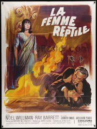 3y913 REPTILE French 1p '66 snake woman Noel Willman, different horror art by Boris Grinsson!