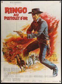 3y918 RINGO & HIS GOLDEN PISTOL French 1p '66 Mark Damon, Charles Rau spaghetti western art!