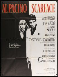 3y925 SCARFACE French 1p '84 Al Pacino as Tony Montana, Michelle Pfeiffer, De Palma, Oliver Stone