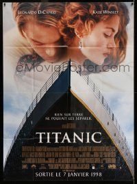 3y971 TITANIC advance French 1p '98 Leonardo DiCaprio, Kate Winslet, directed by James Cameron!