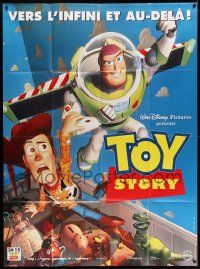 3y978 TOY STORY French 1p '95 Woody, Buzz Lightyear, Disney and Pixar classic animated cartoon!