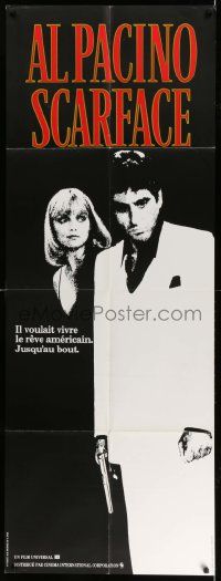 3y638 SCARFACE French door panel '84 best image of Al Pacino as Tony Montana & Michelle Pfeiffer!