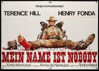 3y355 MY NAME IS NOBODY German 2p '74 Renato Casaro spaghetti western art of Terence Hill!