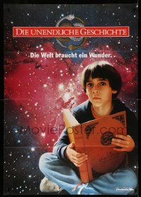 3y434 NEVERENDING STORY teaser German 33x47 '84 Wolfgang Petersen, Bastian with book in space!