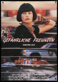 3y454 SOMETHING WILD German 33x47 '86 different image of Melanie Griffith & Jeff Daniels!