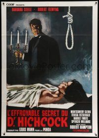 3y256 HORRIBLE DR. HICHCOCK Italian 1p R70s cool Symeoni art of mad doctor & victim by noose!