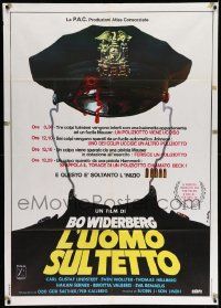 3y275 MAN ON THE ROOF Italian 1p '76 Bo Widerberg's Mannen pa Taket, cool art of faceless cop!