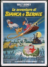 3y293 RESCUERS Italian 1p R83 Disney mouse mystery adventure cartoon from Devil's Bayou!