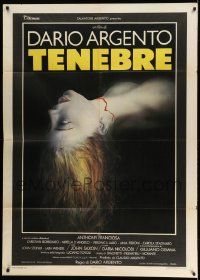 3y308 TENEBRE Italian 1p '82 Dario Argento giallo, creepy artwork of dead female victim!