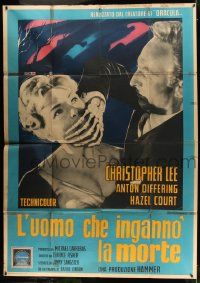 3y184 MAN WHO COULD CHEAT DEATH Italian 2p '60 Hammer horror, different c/u of Differing & Court!