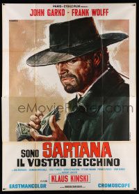 3y196 SARTANA THE GRAVEDIGGER Italian 2p '69 Sono Sartana, il vostro becchino, Casaro art of Garko