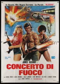 3y197 SAVAGE Italian 2p '73 different Sciotti art of the bare-chested death machine & sexy ladies!