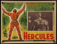 3y550 HERCULES Mexican LC R60s great artwork & inset photo of Steve Reeves pulling down temple!