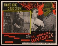 3y554 INVISIBLE MAN Mexican LC R50s great image of bandaged Claude Rains in laboratory!