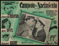 3y557 KID GALAHAD Mexican LC R50s c/u of Edward G. Robinson grabbing guy + Bogart & Davis in border