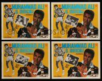 3y486 MUHAMMAD ALI THE GREATEST 8 Mexican LCs '74 great photos & artwork of the boxing legend!