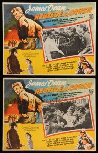 3y501 REBEL WITHOUT A CAUSE 5 Mexican LCs R50s close up of James Dean, Natalie Wood & Sal Mineo!