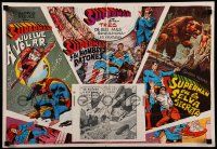 3y591 SUPERMAN FLIES AGAIN/SUPERMAN & THE MOLE MEN/SUPERMAN & THE JUNGLE DEVIL 16x23 Mexican LC '70s
