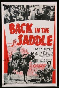 3y004 BACK IN THE SADDLE REPRO pressbook '70s singing cowboy Gene Autry & his horse Champion!