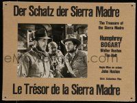 3y066 TREASURE OF THE SIERRA MADRE Swiss LC '70s c/u of Humphrey Bogart & Tim Holt at bar!