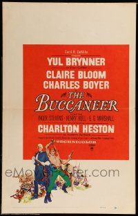 3y081 BUCCANEER WC '58 Yul Brynner, Charlton Heston, directed by Anthony Quinn!