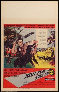 3y116 RUN FOR THE SUN WC '56 Richard Widmark finds Nazi criminals in Central American jungle!