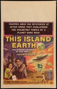 3y132 THIS ISLAND EARTH WC '55 they challenged the unearthly furies of a planet gone mad!