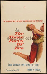 3y133 THREE FACES OF EVE WC '57 Vince Edwards, Joanne Woodward has multiple personalities!