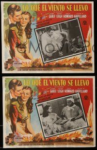 3y510 GONE WITH THE WIND 3 Mexican LCs R60s Clark Gable, Vivien Leigh, all-time classic movie!