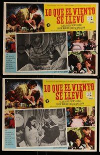 3y499 GONE WITH THE WIND 5 Mexican LCs R70s Clark Gable, Vivien Leigh, Hattie McDaniel, classic!