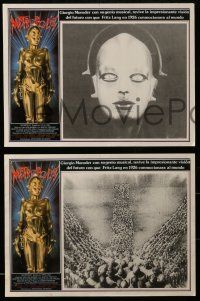 3y507 METROPOLIS 4 Mexican LCs R80s robot Brigitte Helm shown on two cards, Fritz Lang classic!