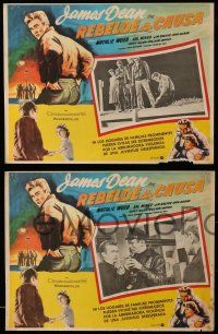 3y513 REBEL WITHOUT A CAUSE 3 Mexican LCs R70s James Dean, Natalie Wood, Nicholas Ray classic!