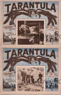 3y487 TARANTULA set of 8 Mexican LCs R60s Jack Arnold, great art of town running from spider monster