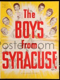 3y008 BOYS FROM SYRACUSE pressbook '40 great images of Allan Jones, Martha Raye & other stars!
