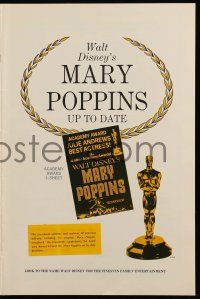 3y029 MARY POPPINS pressbook '64 Disney, Julie Andrews, Dick Van Dyke, for Academy Awards release!