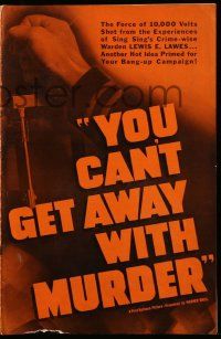 3y050 YOU CAN'T GET AWAY WITH MURDER pressbook '39 Humphrey Bogart, Billy Halop, Gale Page