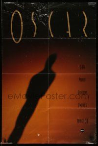 3z010 64TH ANNUAL ACADEMY AWARDS 1sh '92 cool shadowy image of Oscar!