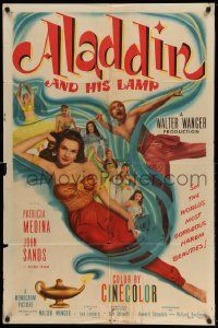 3z020 ALADDIN & HIS LAMP 1sh '52 Patricia Medina & the world's most gorgeous harem girls